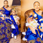 Regina Daniels Counts Her Blessings, Show Off Her Sons As They Rock Matching Outfits