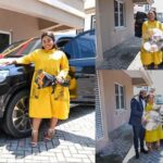 Mercy Chinwo Reacts As Husband Surprises Her With Luxury Car As Birthday Gift