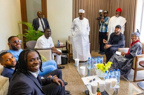 Atiku Meets BBNaija's Cross, Frodd, Promises To Prioritize Youth In His Govt [Photos]