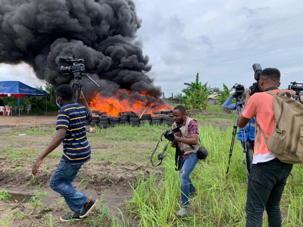 NDLEA Burns N194.7bn Worth Of Cocaine Recovered In Lagos Warehouse [Photos]