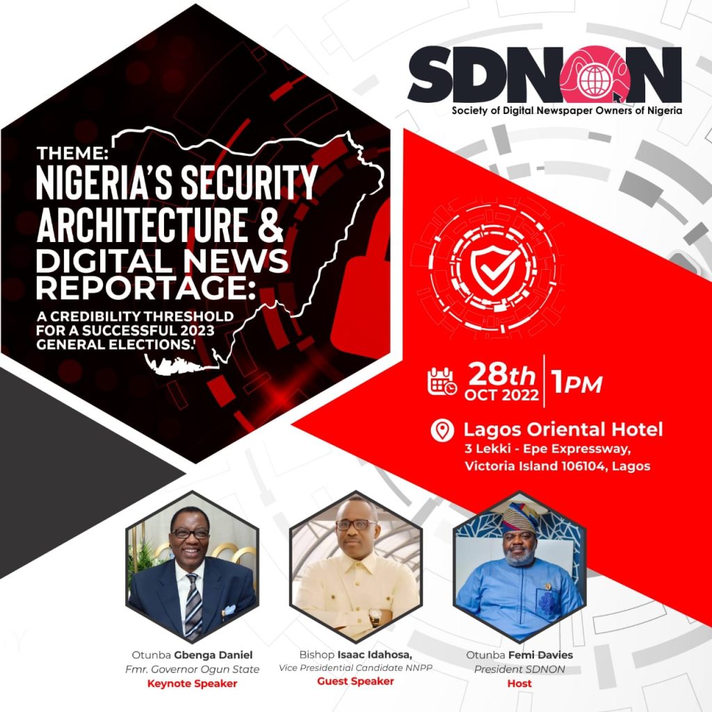 Otunba Gbenga Daniel, Bishop Isaac Idahosa, Others To Speak At SDNON Summit 2.0 3 Otunba Gbenga Daniel, Bishop Isaac Idahosa, Others To Speak At SDNON Summit 2.0