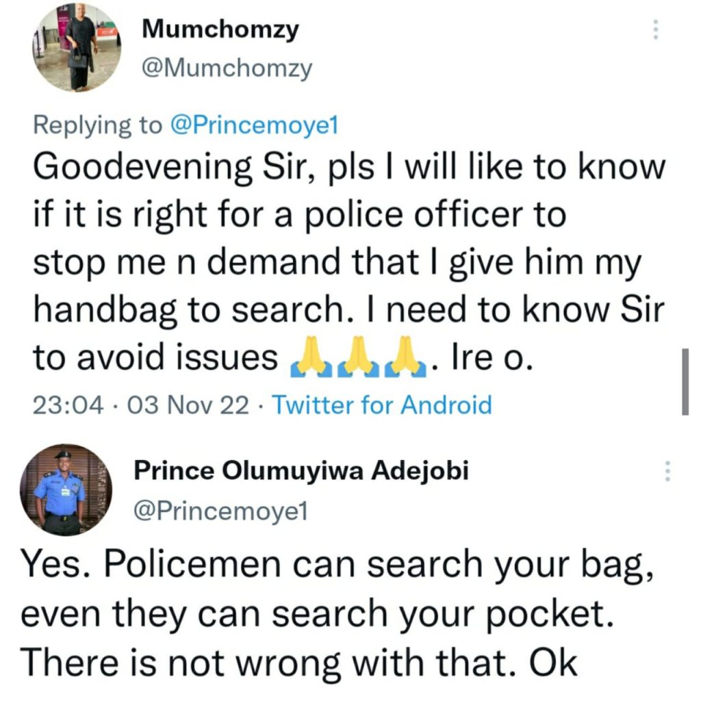 "Policemen Can Search Your Handbag And Pocket" - Police PRO Tells Nigerian Ladies 6 "Policemen Can Search Your Handbag And Pocket" - Police PRO Tells Nigerian Ladies