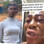 Pregnant Woman Weeps As She Pleads With Her Husband’s Side Chic To Leave Him Alone [Video]