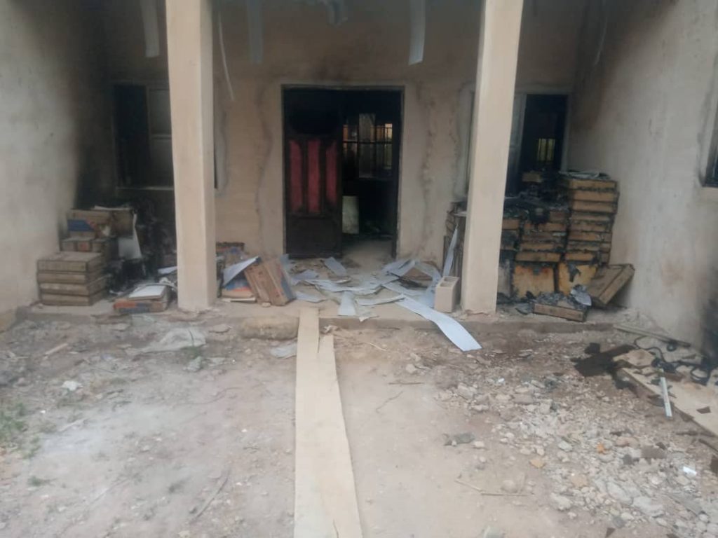 INEC Office Vandalized And Partially Set Ablaze In Imo 1 INEC Office Vandalised And Partially Set Ablaze In Imo