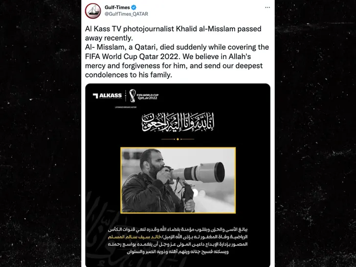 Qatari Photojournalist Khalid al-Misslam dies at Qatar World Cup hours after US reporter Grant Wahl died 1