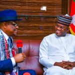 'Na To Join APC Make You Complete Remain' - Yahaya Bello Celebrates Wike At 55 1