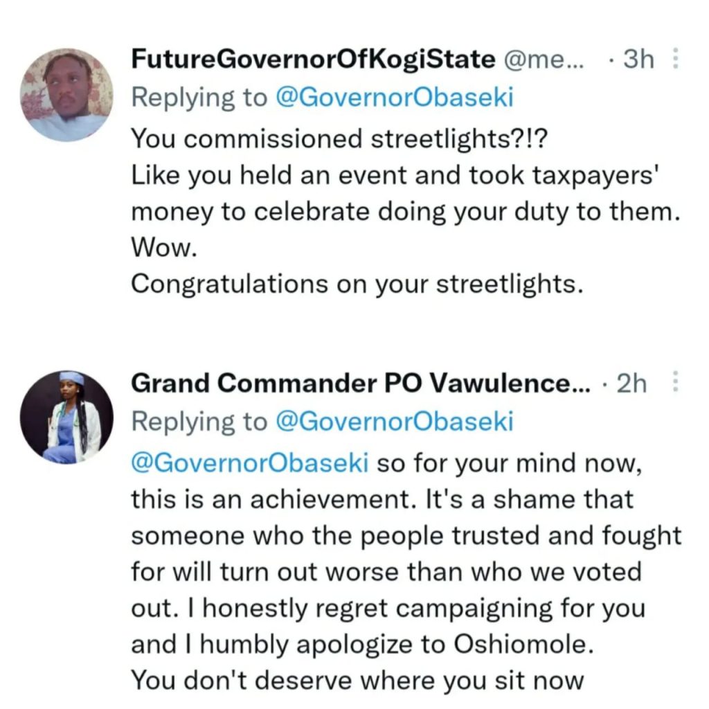 Outrage As Governor Obaseki Holds Ceremony To Commission Street Lights In Edo