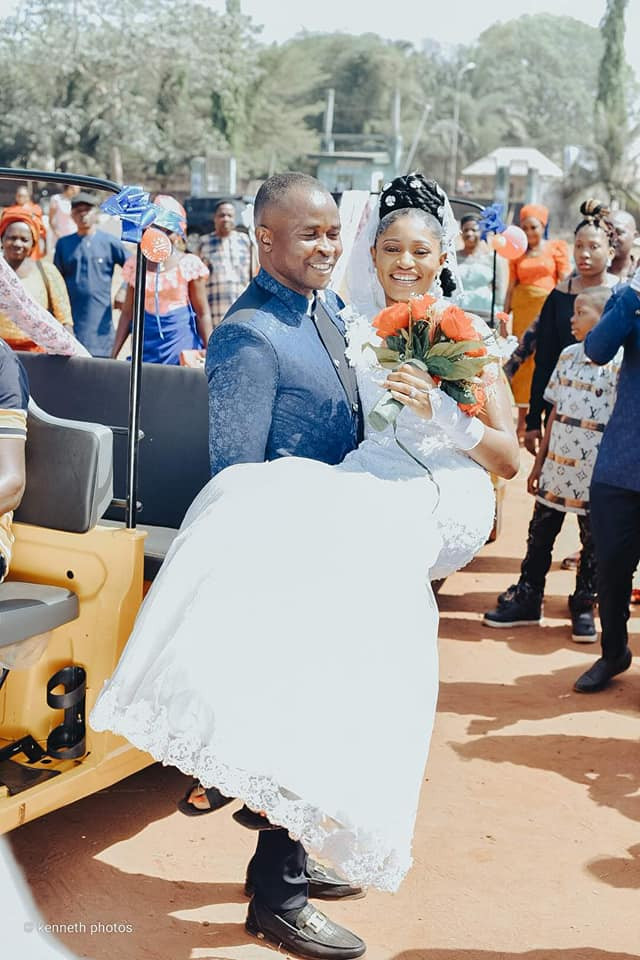 Enugu Legislative Leader And His Bride Arrive Their Wedding Reception In Keke Napep [Photos]