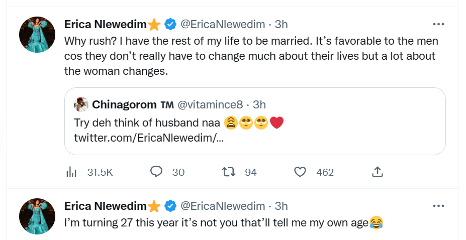 BBNaija Star, Erica Nlewedim Reveals Why She's Not In A Rush Get Married