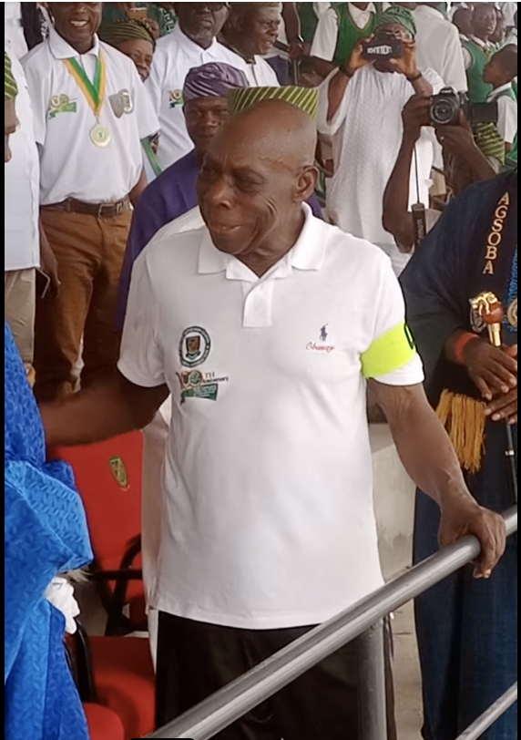 Tinubu Mocked As Obasanjo Scores Hat-Trick At His Alma Mater's Novelty Match [Video]