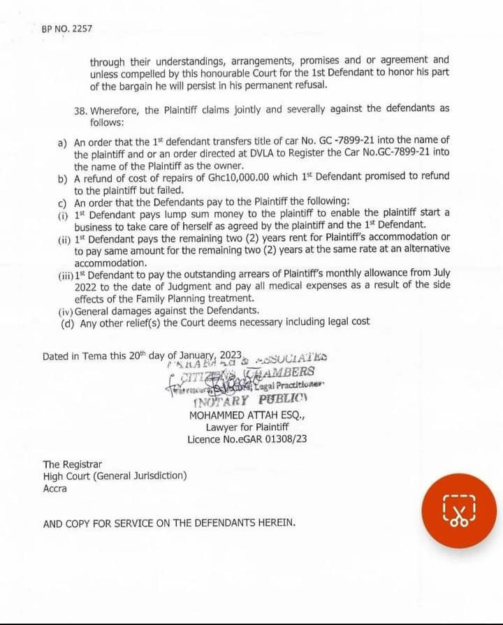 Sidechic Sues Her 'Sugar Daddy' Over Failed Promises, Demands Car, Cash And 2 Years House Rent