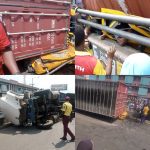 Update: Nine Confirmed Dead After Container Fell On Commercial Bus At Ojuelegba Bridge In Lagos