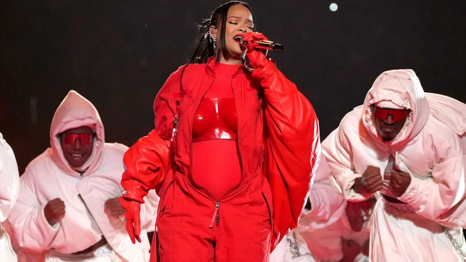 Rihanna Is Pregnant With Second Child, Reveals Baby Bump During Super Bowl Halftime Show