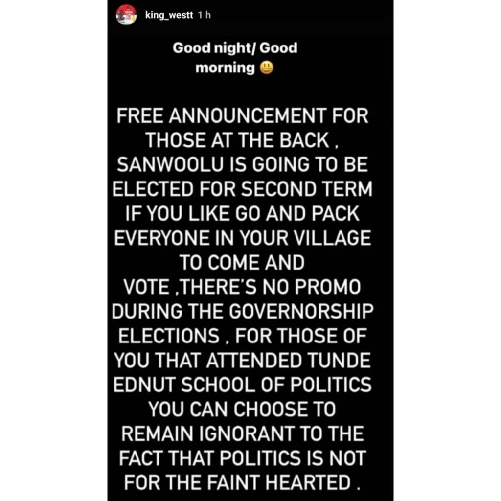 "Obi Is A Boy, I'm Smarter Than Him, We Own Lagos And Nigeria" - MC Oluomo's Son Says As Tinubu Emerges President-Elect