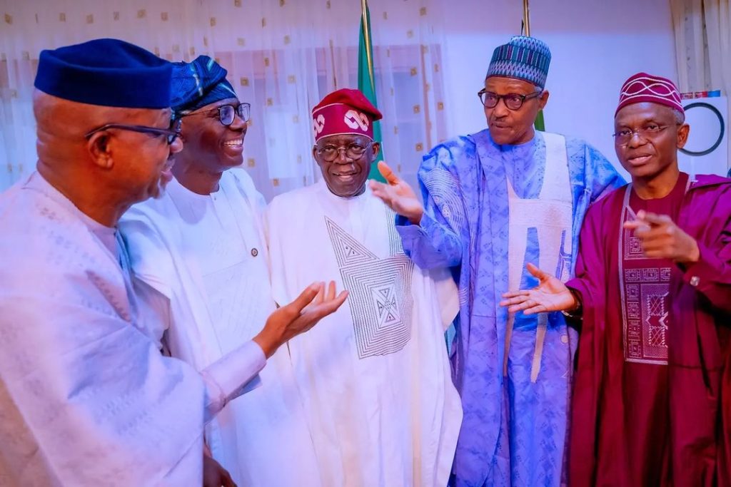 Tinubu And Shettima Presents Their Certificates Of Return To Buhari In Daura [Photos]