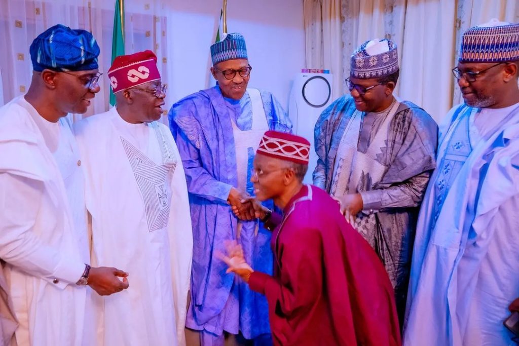 Tinubu And Shettima Presents Their Certificates Of Return To Buhari In Daura [Photos]