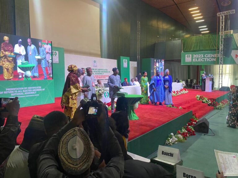 INEC Presents Certificates Of Return To House Of Reps Members-Elect [Photos]