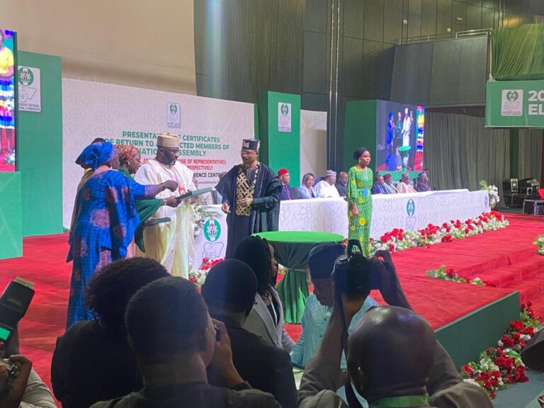 INEC Presents Certificates Of Return To House Of Reps Members-Elect [Photos]