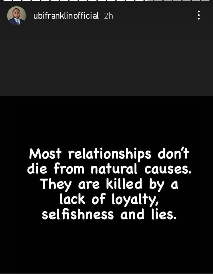 "Lack Of Loyalty, Selfishness And Lies" - Ubi Franklin Speaks After Davido Unfollowed Him