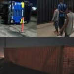 Three 40ft Containers Fell