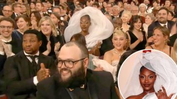 Tems Dragged For Wearing Enormous Outfit Which Blocked Audience At 2023 Oscars
