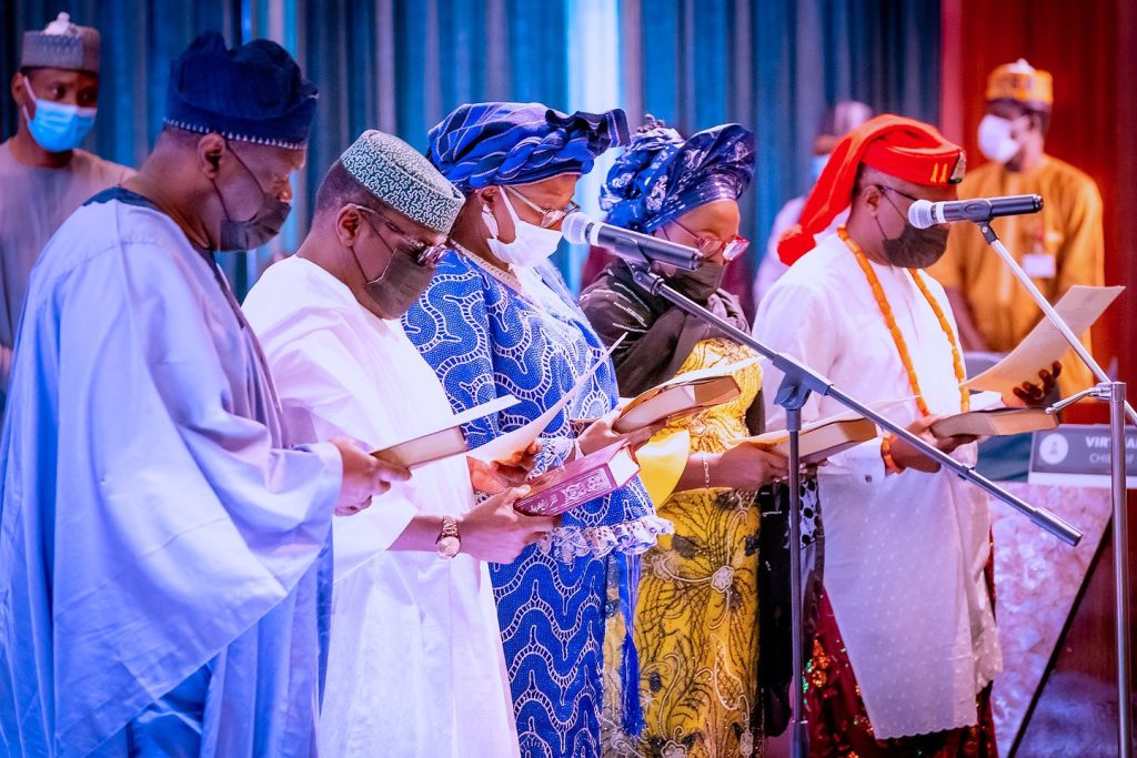 Buhari Swears In Seven ICPC Board Members 2