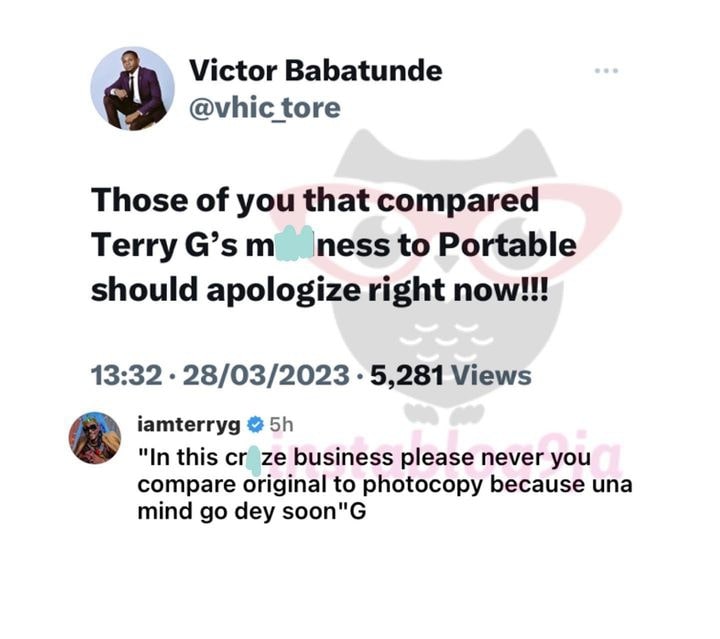 "Don’t Compare Me To Portable In This Crazy Business" - Terry G Warns Nigerians 2 "Don’t Compare Me To Portable In This Crazy Business" - Terry G Warns Nigerians