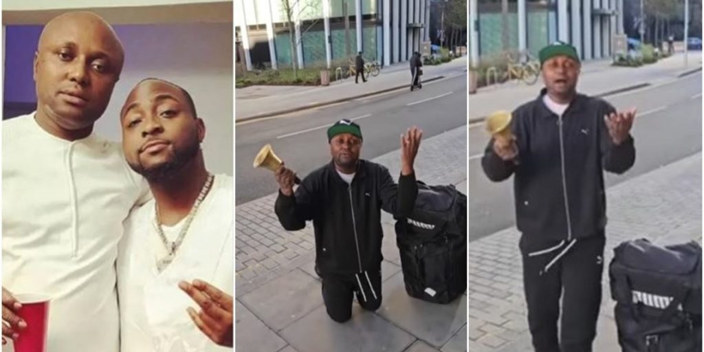 Isreal DMW Kneels On Streets Of London With His Bell As He Expresses Gratitude To Davido [Video]