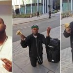 Isreal DMW Kneels On Streets Of London With His Bell As He Expresses Gratitude To Davido [Video]