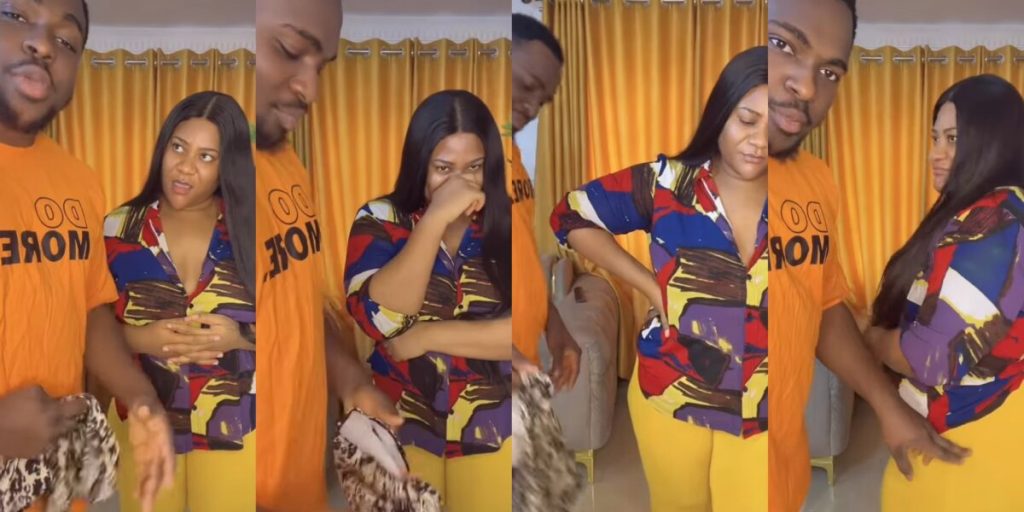 Nkechi Blessing Reacts As Boyfriend Embarrasses Her Publicly Over Panties [Video]