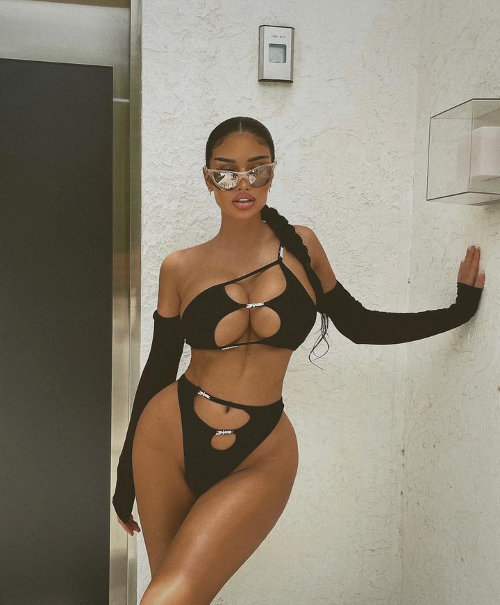 Reactions As Curvy Model, Adele Grisoni Becomes The Only User Wizkid Follows On IG [Photos]
