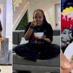 “I’m So Disappointed” – Charles Okocha Laments Bitterly As His Daughter Drinks Garri [Video]