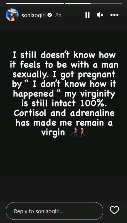 My Virginity Is Still Intact, I Don't Know How To Be With A Man Sexually - Sonia Ogiri 2 My Virginity Is Still Intact, I Don't Know How To Be With A Man Sexually - Sonia Ogiri