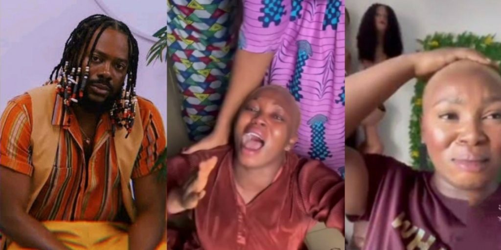 Hair Vendor In Tears As She Appreciates Adekunle Gold For Helping Her After Robbery Attack [Video]