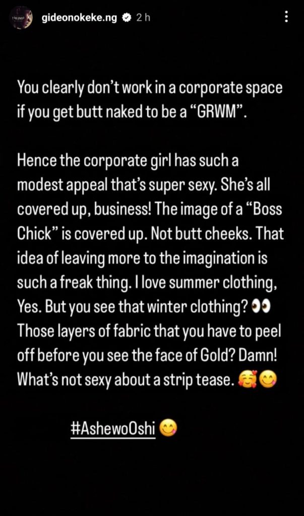 Gideon Okeke Slams Women Participating In "Get Ready With Me” GRWM Challenge