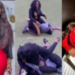 Ini Edo Cries For Help As Uche Jombo Effortlessly Beats Her During A Fight [Video]