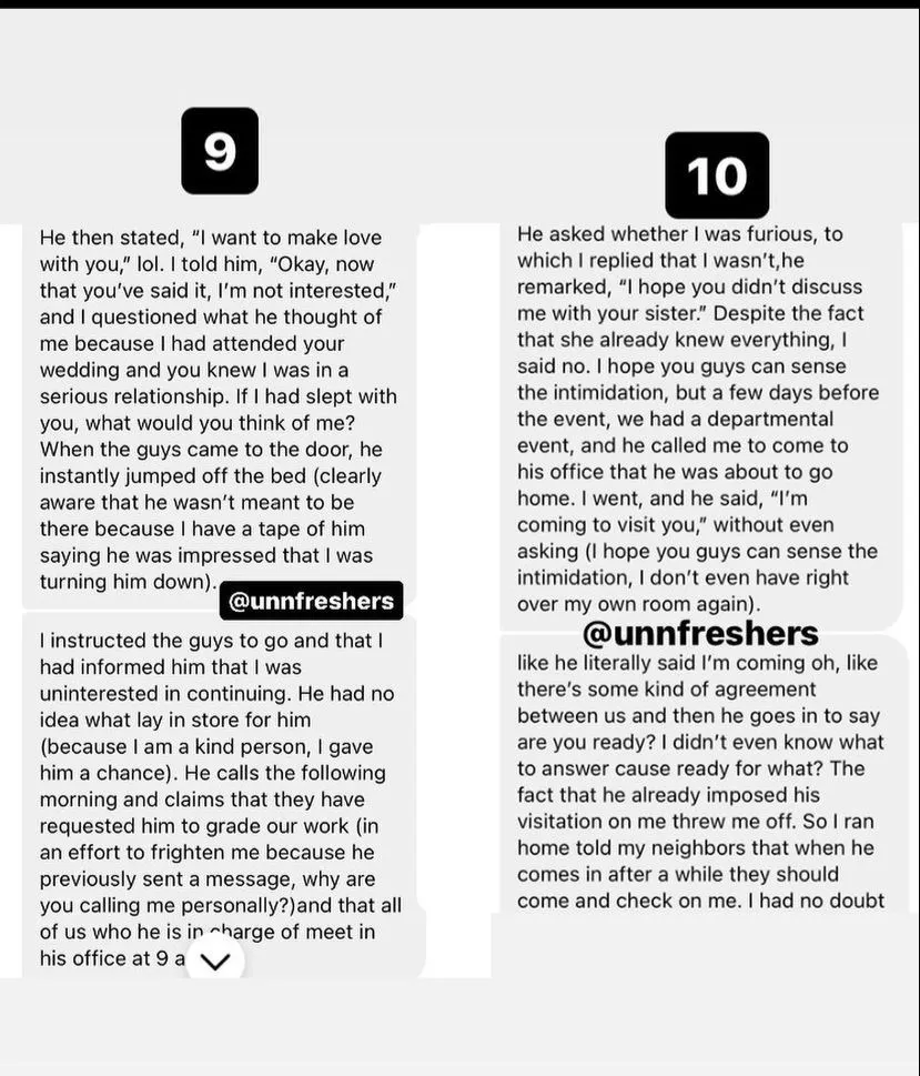 UNN Lecturer Mr Obiora exposed as a sexual predator after abusing female student (Video + Photos) 7