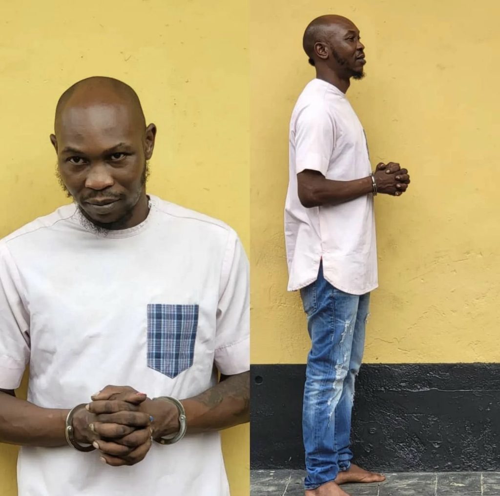 Seun Kuti Handcuffed And Paraded After He Surrendered To Police [Photos/Video]