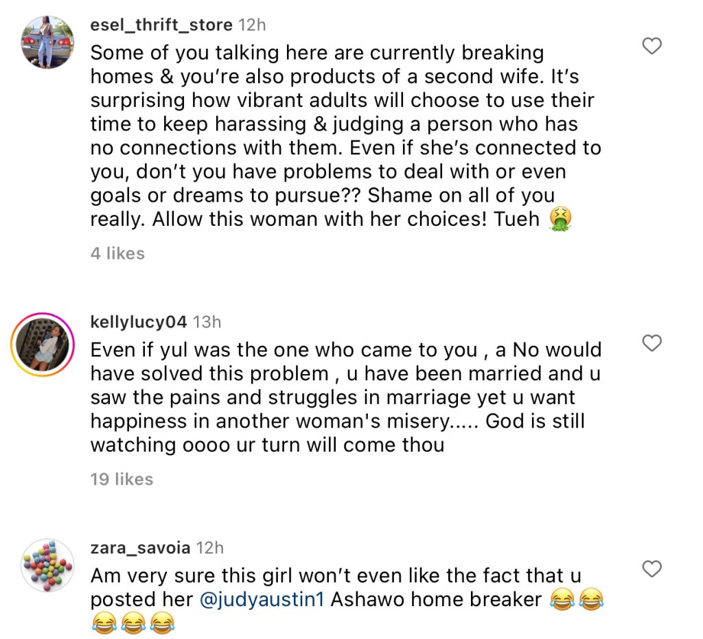 "Between A Record Breaker And Homewrecker” – Judy Austin Dragged Over Her Message To Hilda Baci