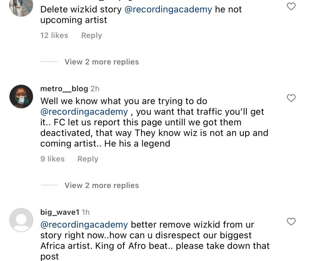 Outrage As Grammy Organisers Describes Wizkid And Rema As 'Up-And-Coming Artistes’