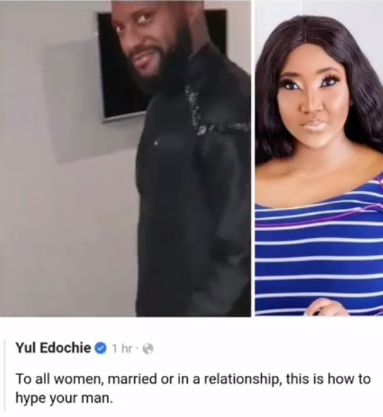 "This Is How To Hype Your Man" - Yul Edochie Brags As Judy Austin Shower Praises On Him [Video]