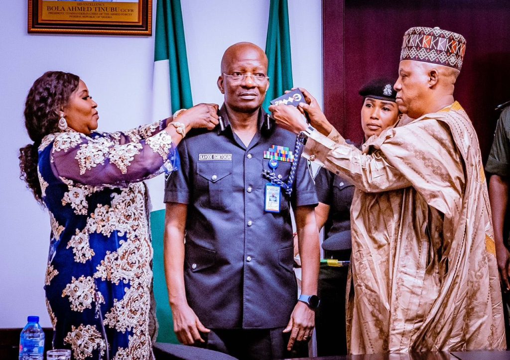VP Kashim Shettima Decorates New Acting IGP, Kayode Egbetokun [Photos]