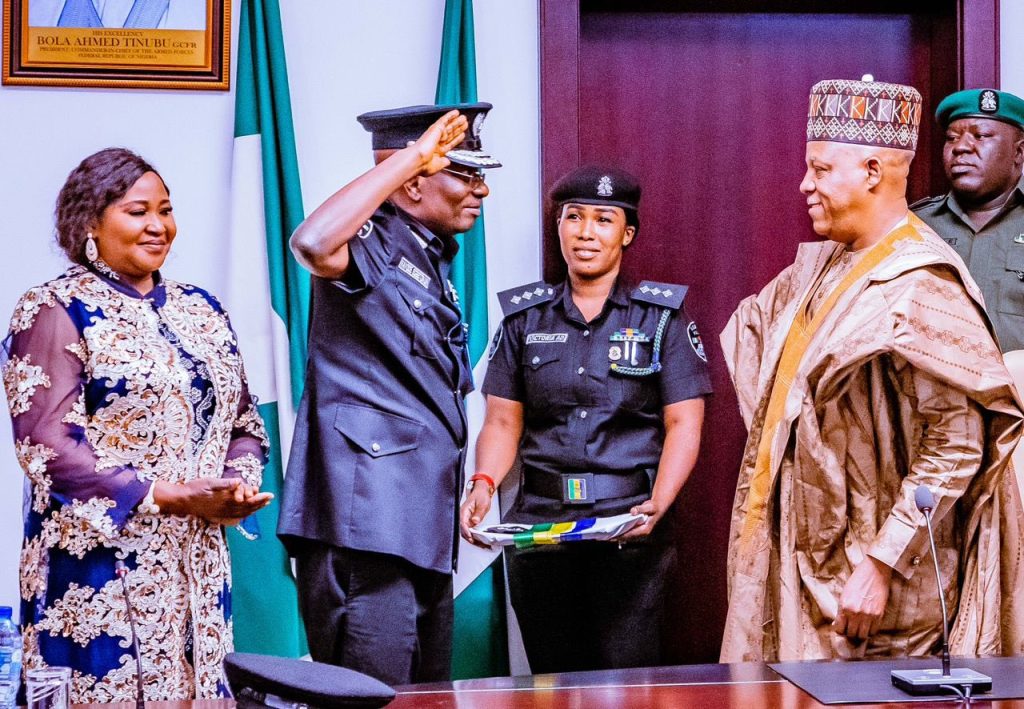 VP Kashim Shettima Decorates New Acting IGP, Kayode Egbetokun [Photos]