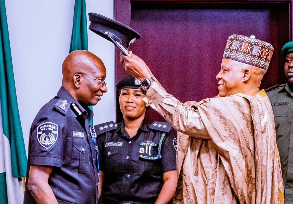 VP Kashim Shettima Decorates New Acting IGP, Kayode Egbetokun [Photos]