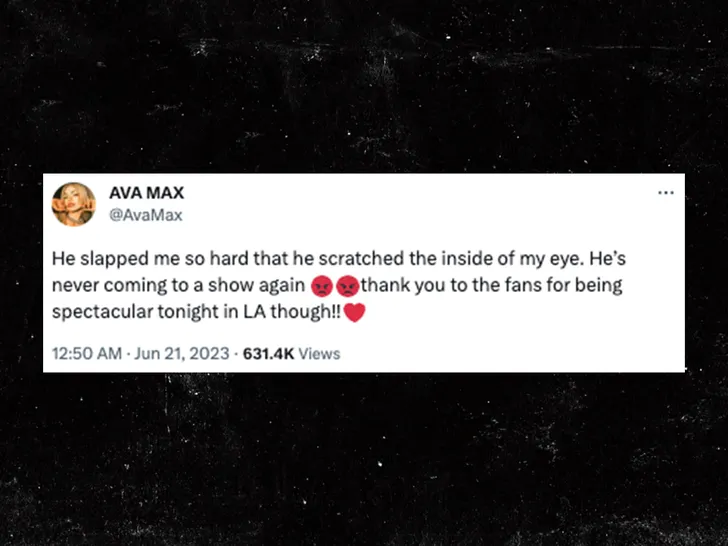 Ava Max Slapped 'So Hard' By Fan 'That Her Eye Got Scratched’ During LA Show [Video] 3