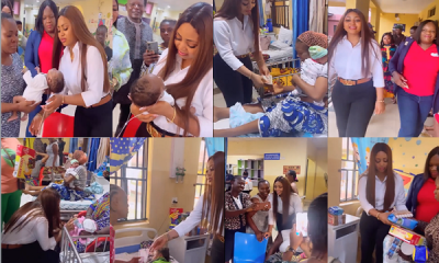 Regina Daniels Visits Sick Women And Kids In Hospital, Gives Them Gifts, Money [Video]
