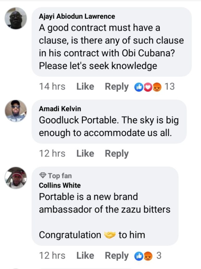 “God Blesses Differently" Obi Cubana Says After Portable Launched