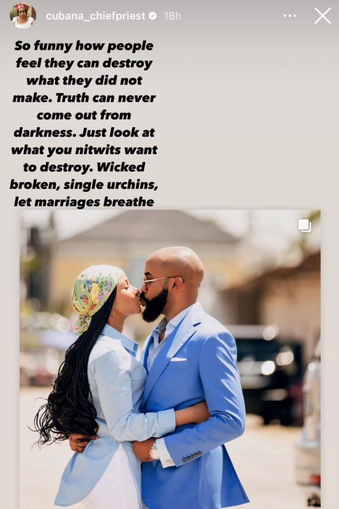 "Look At What You Want To Destroy" - Cubana Chief Priest Reacts To Banky W’s Alleged Cheating 2 "Look At What You Want To Destroy" - Cubana Chief Priest Reacts To Banky W’s Alleged Cheating
