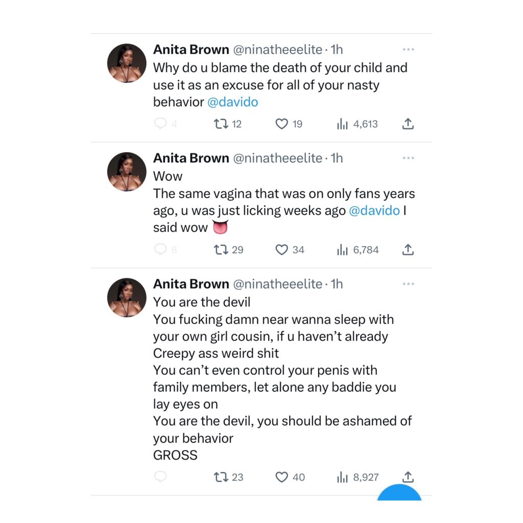 Davido Licked V@gina And A$$ Weeks Ago, Chioma Had Abortions Before They Had A Son - Anita Brown