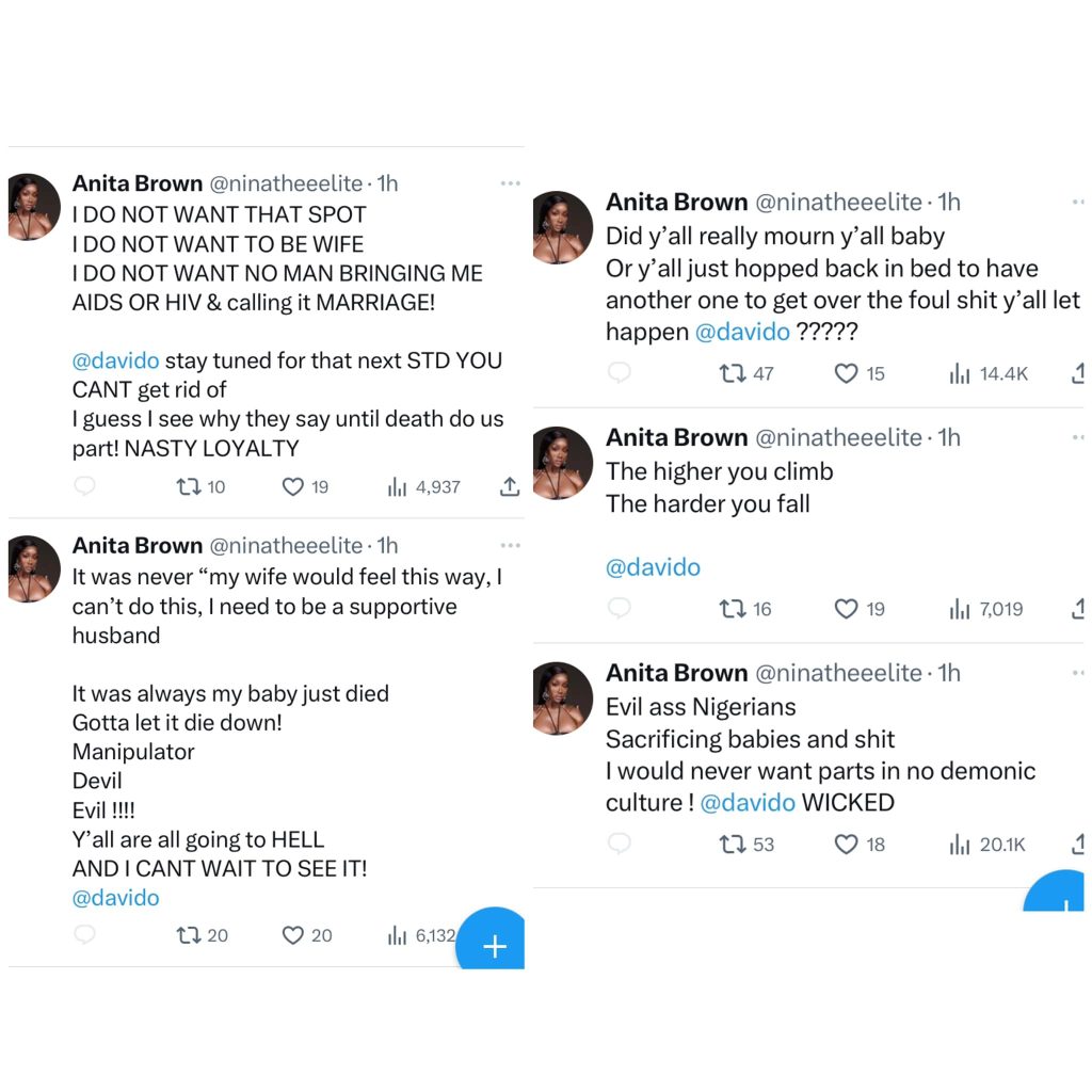 "You Called Chioma A Maniac, Would You've Married Her If Your Child Didn’t Die?" - Anita Brown Slams Davido 4 "You Called Chioma 'Manic', Would You've Married Her If Your Child Didn’t Die?" - Anita Brown Slams Davido,